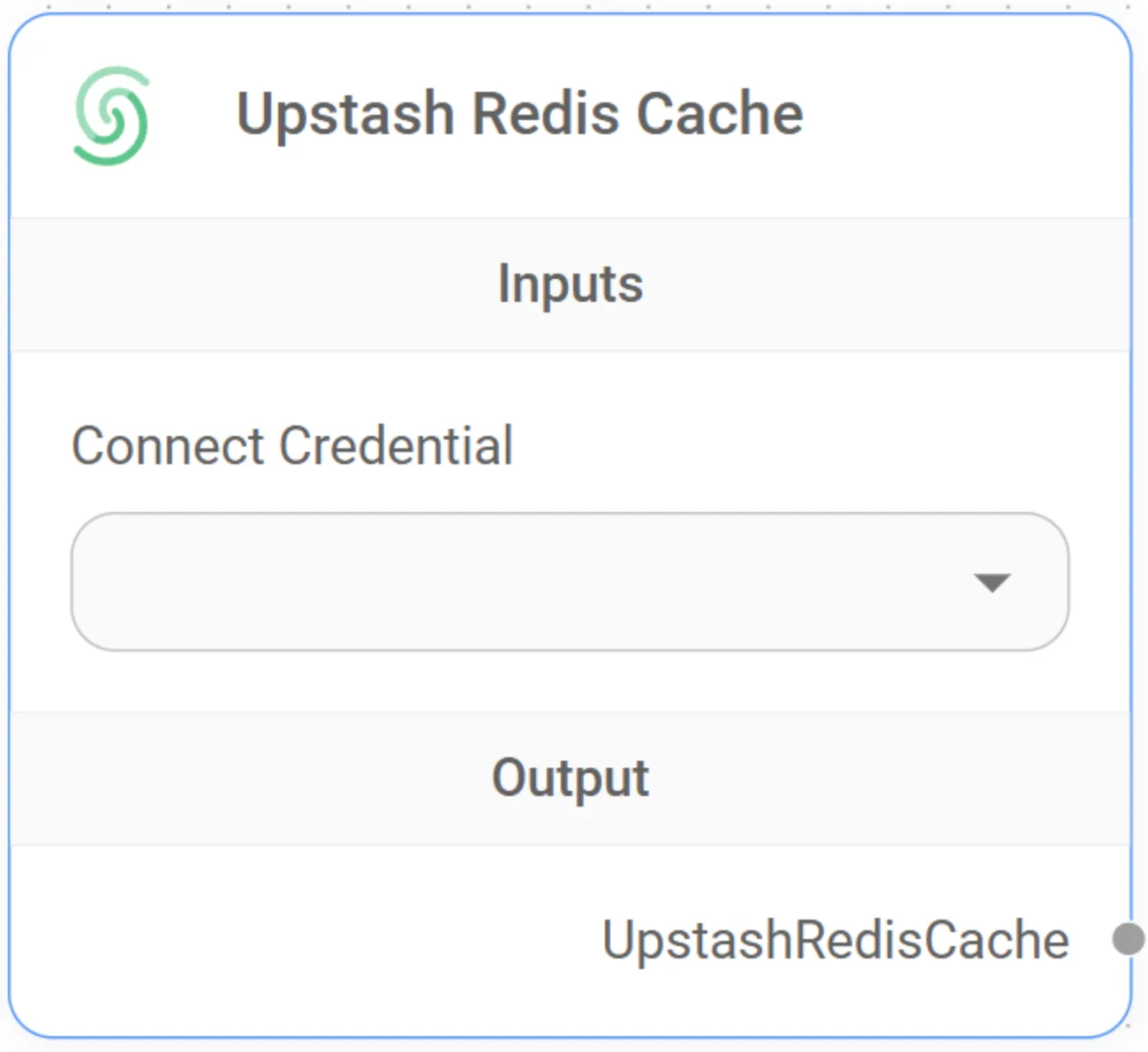 Upstash Redis cache node in Flowise