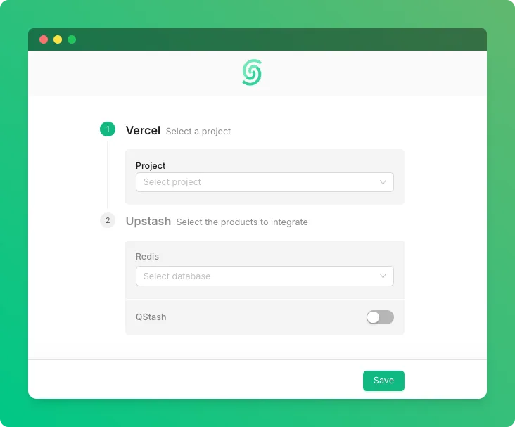 Configure the Vercel and Upstash integration